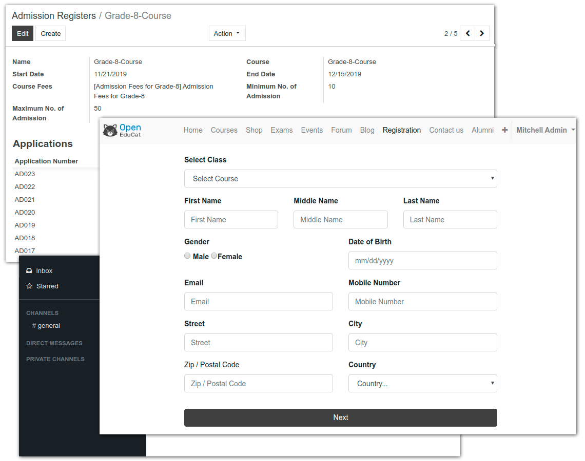 Enrollment system Enrollment system