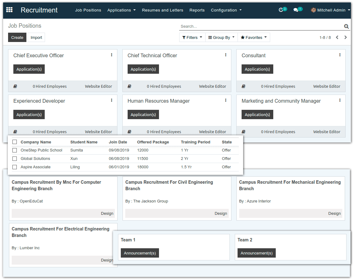 Placement management Placement management